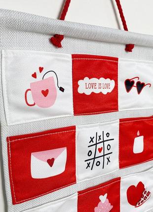 Адвент-календар для закоханих із кишеньками, комплект із завданнями