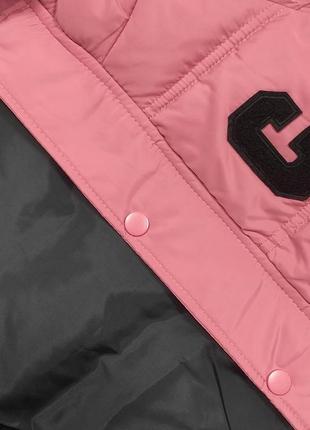 Стильная, теплая куртка, пуховик, на синтепоне, черная и розовая, топ этого сезона 🥰❤9 фото