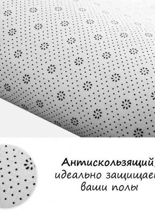 Килимок текстильний з довгим ворсом травичка 150*200 см сірий однотонний