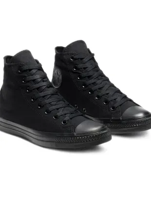 Кеды converse all star high black monochrome (m3310)10 фото