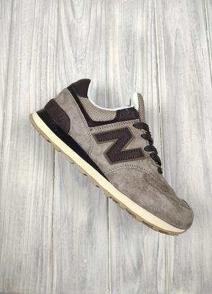 New balance 574 khaki brown6 фото