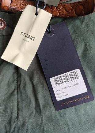 Мужские брюки чинос stuart slim fit stretch scotch & soda amsterdam couture7 фото