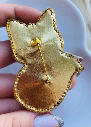 Брошь из бисера лиса