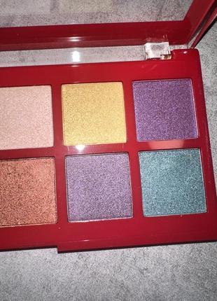 Палетка теней makeup revolution rainbow metallics shadow3 фото