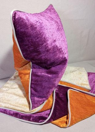Чохол на подушки дивовижно яскраві (шиніл). наволочки на декоративні подушки.1 фото