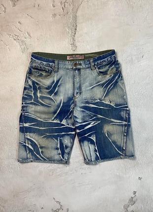 Шорты кастом avant garde distressed y2k evisu   vintage