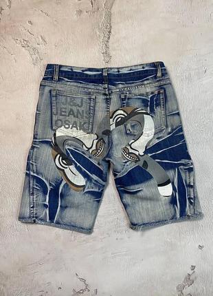 Шорты кастом avant garde distressed y2k evisu   vintage2 фото