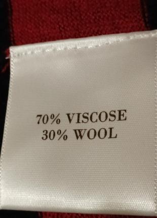 Брендовый вискоза + шерстяной тоненький свитер в полоску р k от l.k.bennett3 фото
