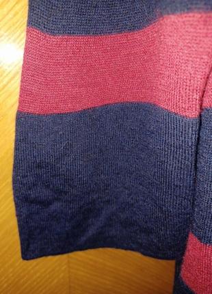 Брендовый вискоза + шерстяной тоненький свитер в полоску р k от l.k.bennett6 фото