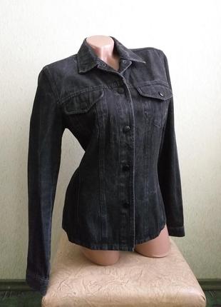 Джинсовая куртка. пиджак. кардиган. джинсовка. темно-серый, черный.2 фото