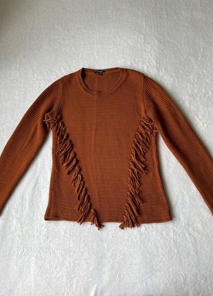 Стильный свитер с бахромой kiabi р. s светр
