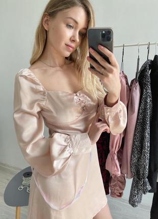 Нежное платье missguided из сатина💔