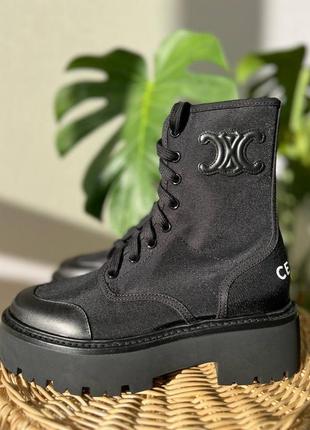 Ботинки чоботи в стилі celine boots