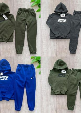 Теплий костюм найк на флісі для хлопчика 134-158 см nike2 фото