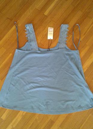 Нова з бірками котонові блузочка з ажурною мережкою від papaya 14 (xl)р.