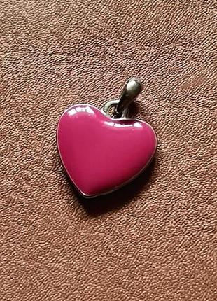 Кулон сердце винтаж медальон подвеска эмаль сердечко2 фото