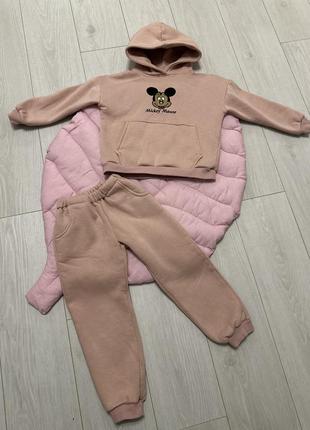 Костюмчик на флисе, теплый костюм, зимний костюм