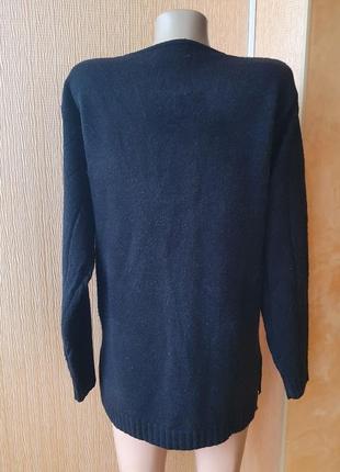 Безпечна оплата❤️ вязаный шерстяной удлиненный свитер/джемпер прямого фасона m-l9 фото
