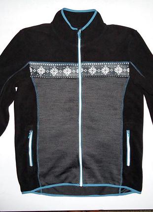 Кофта  crane zip fleece черная (l)