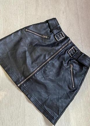 Юбка кожзаменитель topshop