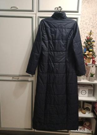 Стёганое длинное пальто, деми.10 фото