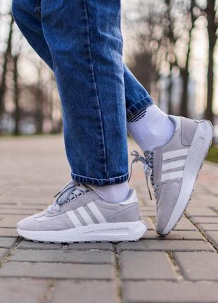 Adidas retropy white grey2 фото