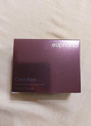 Calvin klein euphoria eau de parfum - парфюмированная вода для женщин с аккордами хурмы, граната и пачули, мини, 15 мл4 фото