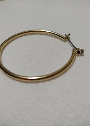 Одиночная серьга кольцо в золотом цвете2 фото