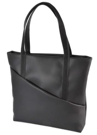 Женская сумка черная экокожа2 фото