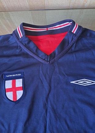 Спортивная футбольная футболка umbro england 2002-20042 фото