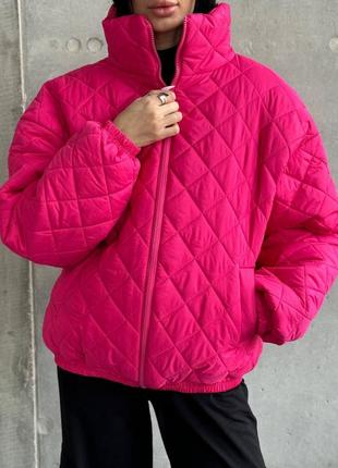 Трендовая стеганая куртка зима-осень на силиконе 200🔥2 фото