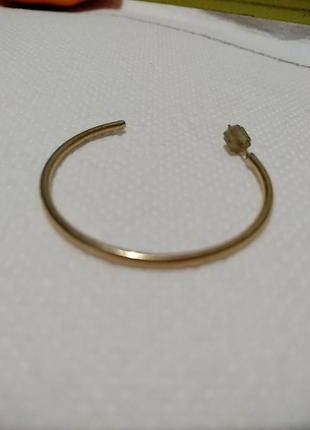 Одиночная серьга кольцо в золотом цвете1 фото