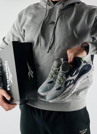 Мужские кроссовки reebok zig kinetica &lt;unk&gt; grey navy