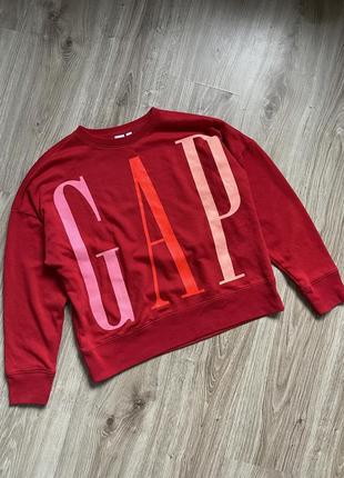 Gap свитшот геп спортивная кофта с большим логотипом женский