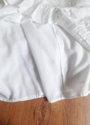 Белая юбка 100%котон4 фото