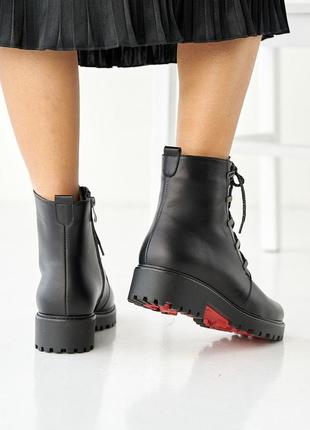 Женские ботинки кожаные зимние черные katrina 38010 фото