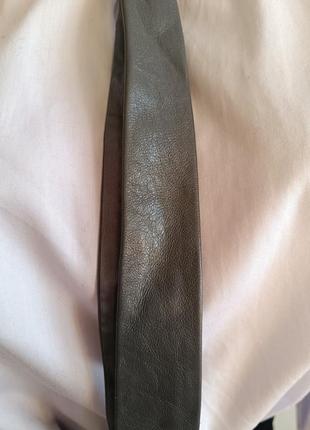 Вузька шкіряна краватка3 фото
