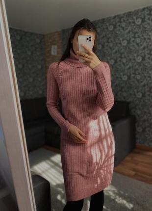 Теплое платье гольф🤍 2
