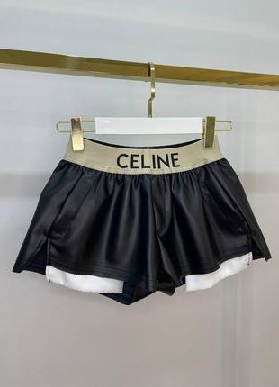 Короткие шикарные брендовые шорты в стиле celine