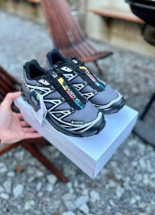 Кросівки salomon xt-6 gore-tex black lunar rock1 фото