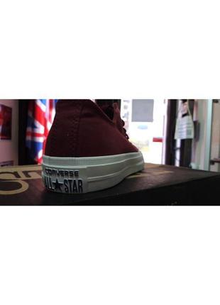 Кеды бордовые converse all star low bordeaux with lunarlon7 фото