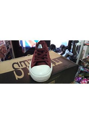 Кеды бордовые converse all star low bordeaux with lunarlon4 фото