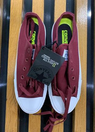 Кеды бордовые converse all star low bordeaux with lunarlon
