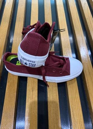 Кеды бордовые converse all star low bordeaux with lunarlon10 фото