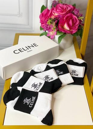 Набір брендових шкарпеток носків в стилі celine із 5 пар