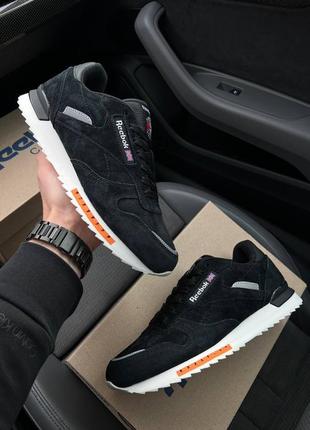 Мужские кроссовки reebok classic m black white