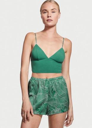 Пижама modal cami top and satin short set виктория сикрет