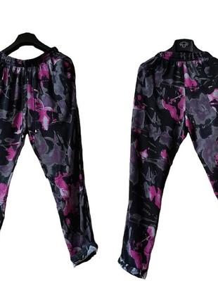 Брюки vila женские летние свободные брюки высокая посадка vila вискоза пижамные штаны джогеры5 фото