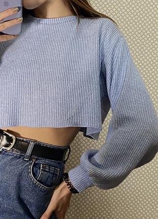 Жіночий вкорочений светрик bershka