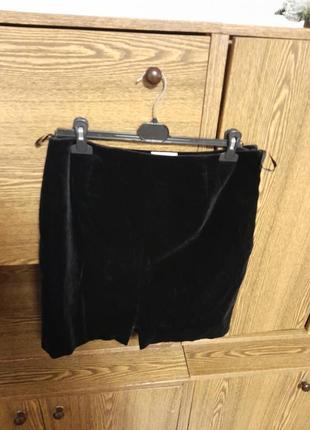 Юбка бархатная